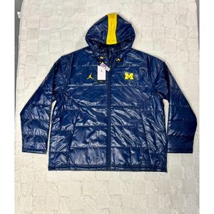 Air Jordan Michigan Wolverines Football Performance Coat Parka NWT